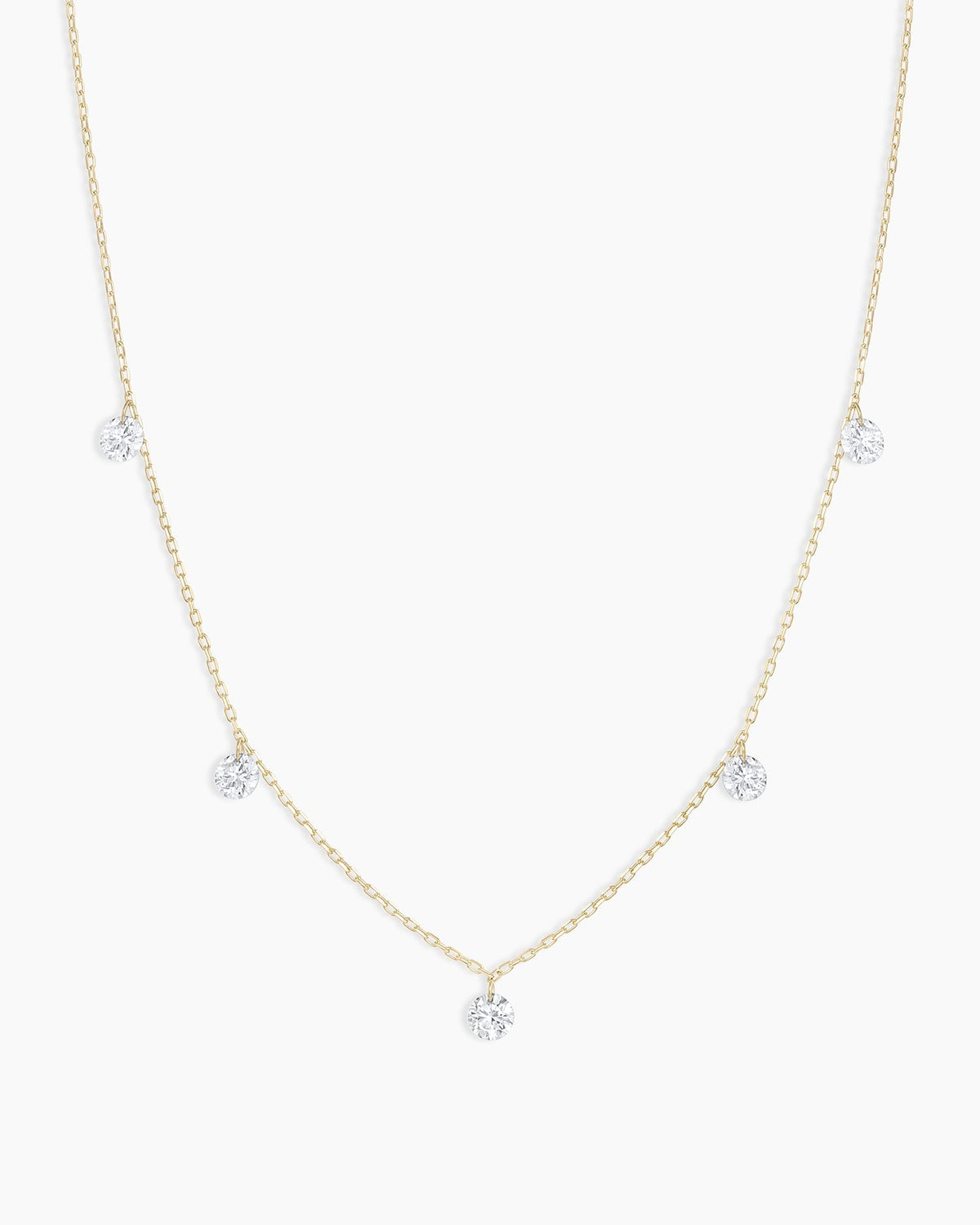 18K Floating Diamond Flutter Necklace