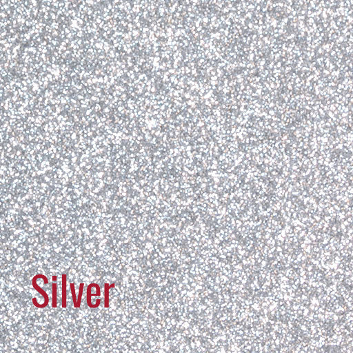 12" Silver - Siser Glitter Heat Transfer Vinyl (HTV)