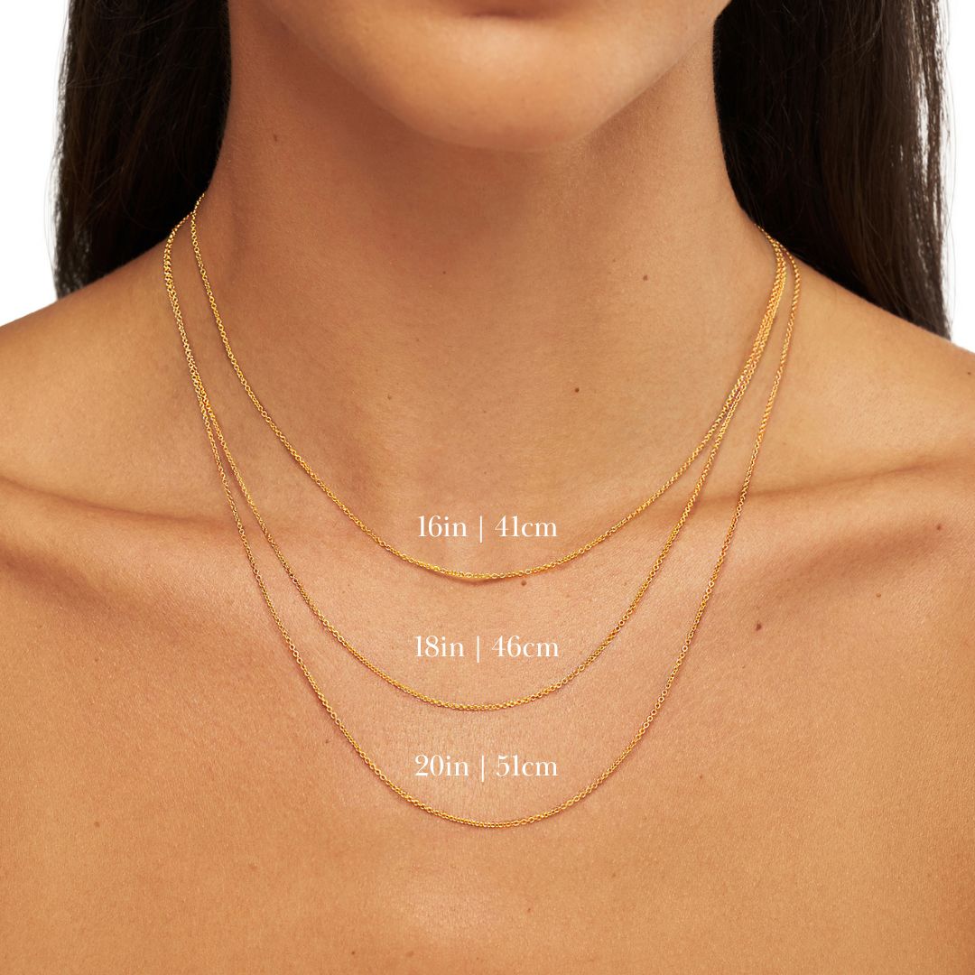 Solid Gold Genuine Diamond Initial Letter Necklace