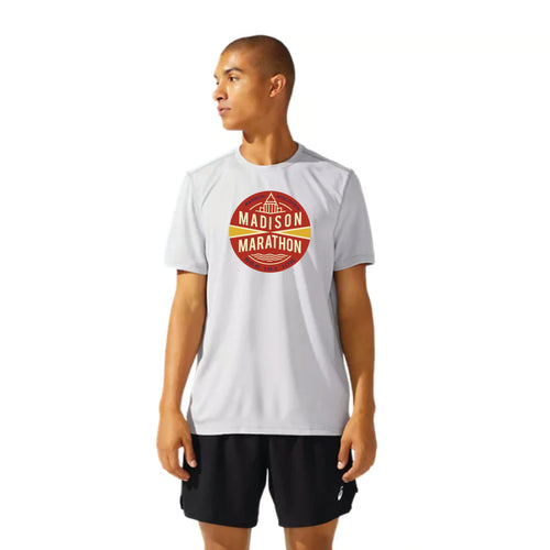 2025 Madison Marathon - ASICS Men's Ready Set Short Sleeve Tee Grey (2011b458) (MM-08)