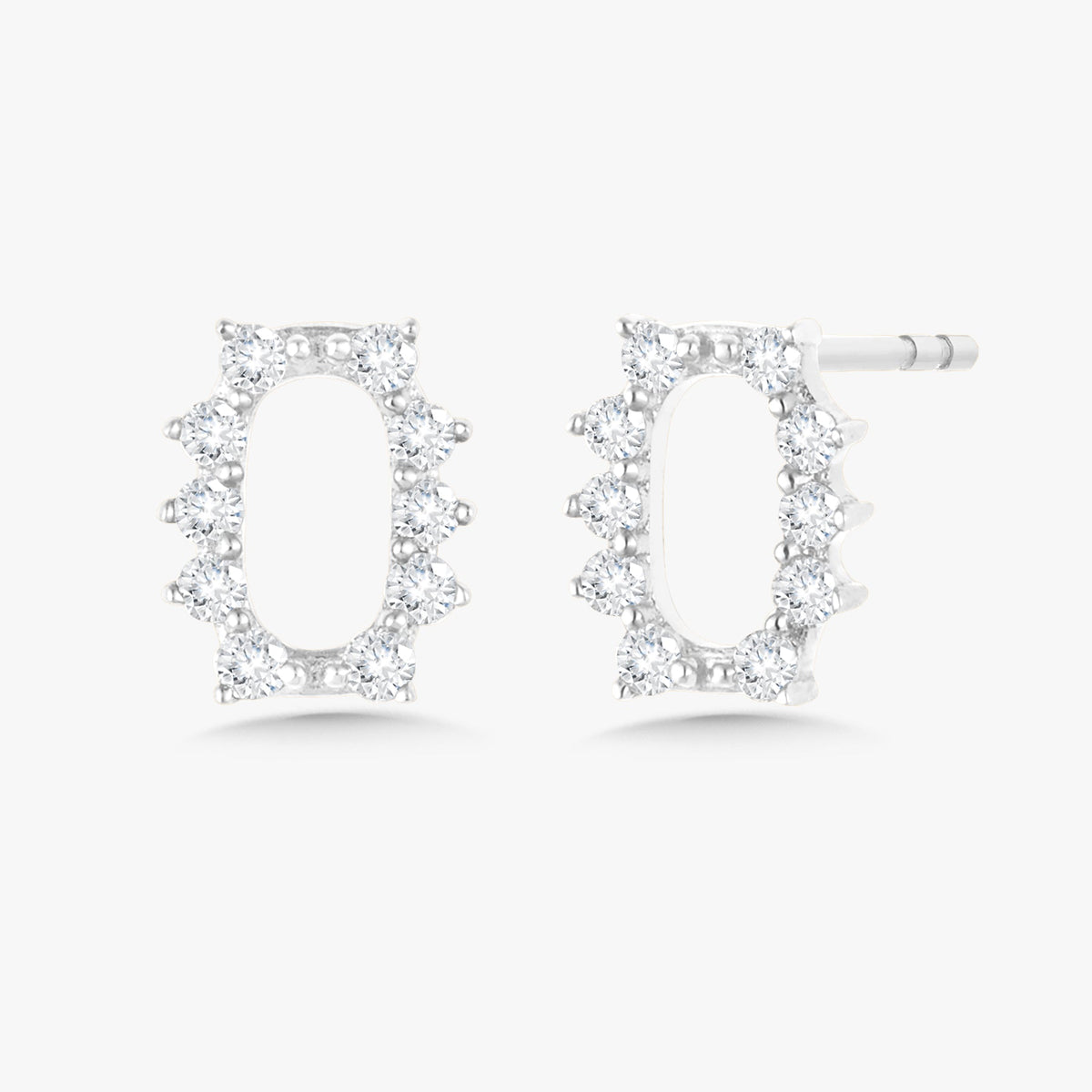 Open Oval Charlie Cloud® Scalloped Stud Earring
