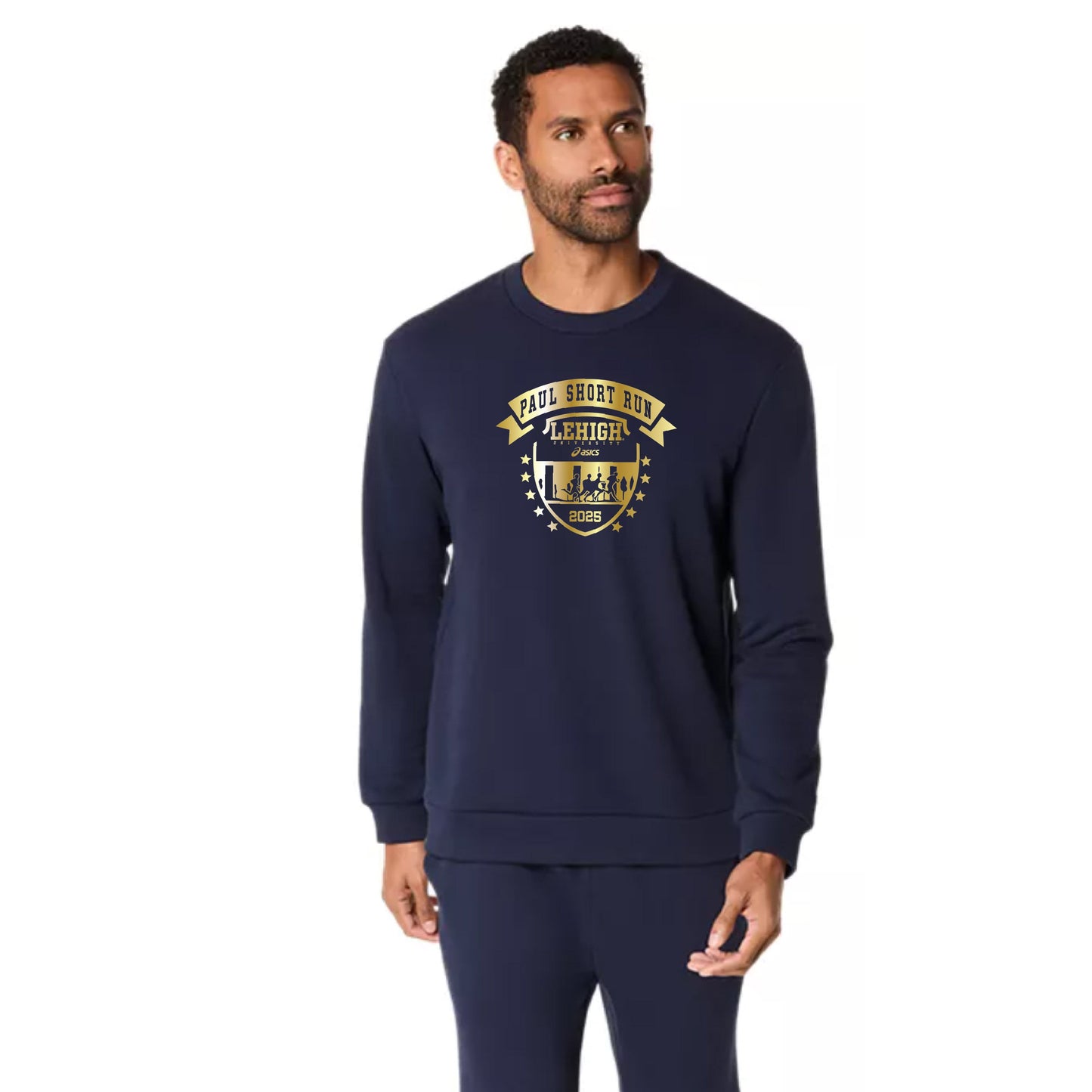 2025 Lehigh University Paul Short Run - ASICS Sweat Crew Neck Top Midnight (2031E908) (PS-02)