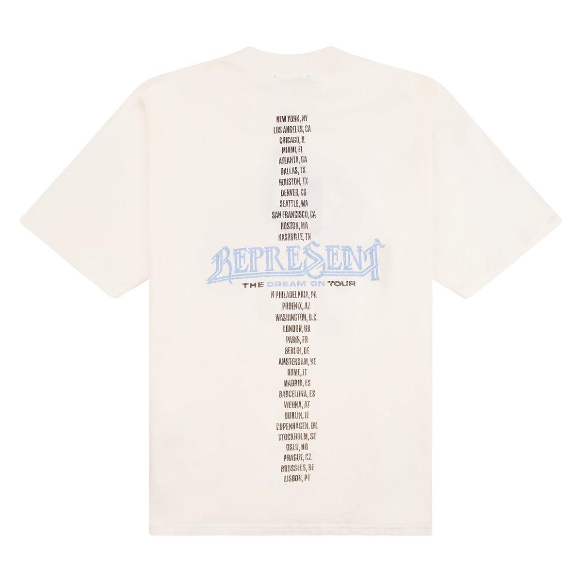Golden Tour Tee | Flat White