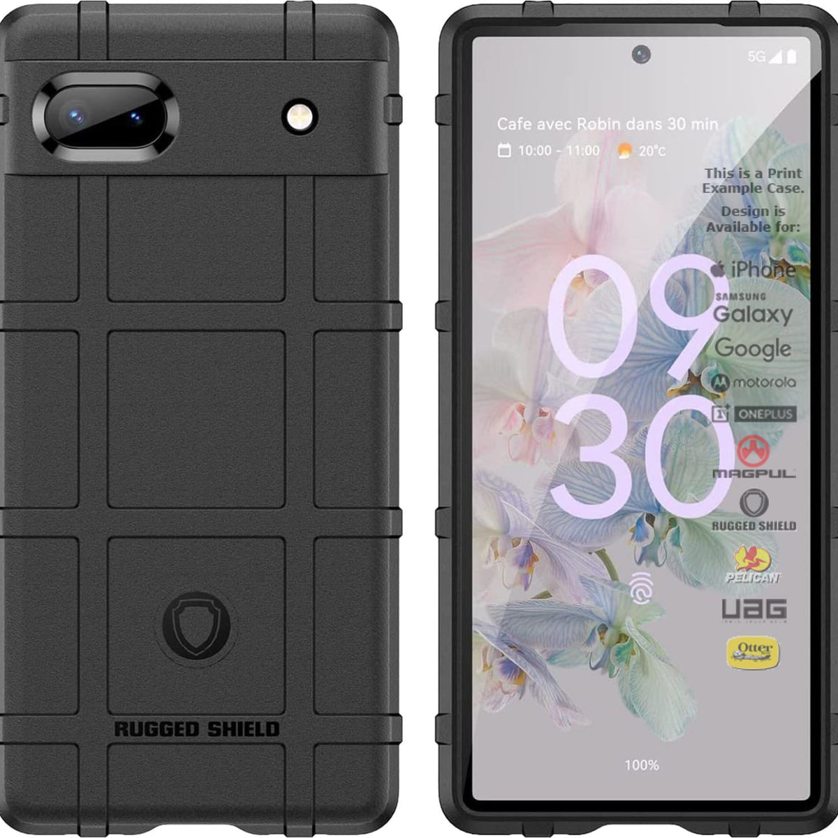 Rugged Shield Branded Solid Color TPU Cases for Google Pixel Phone Models