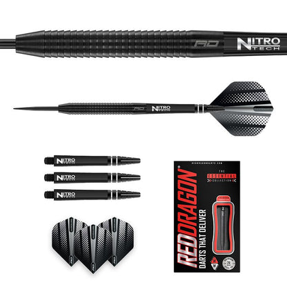 RED DRAGON - Razor Edge Black Darts - 85% Tungsten - 26g