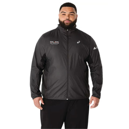 2026 Rose Bowl Half Marathon *FINISHER* - ASICS Men's Silver Jacket Black (2011D235) (RB26-26)