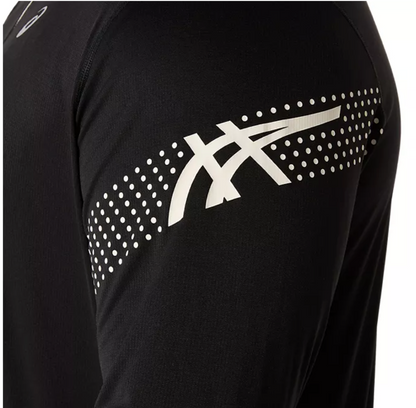 2027 ASICS Los Angeles Marathon - ASICS Men's Icon Long Sleeve 1/2 Zip Black (2011D459)(LA27-12)