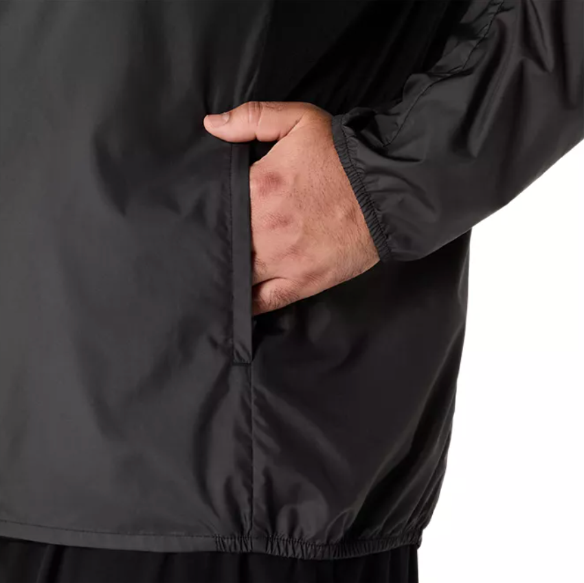 2026 Rose Bowl Half Marathon *FINISHER* - ASICS Men's Silver Jacket Black (2011D235) (RB26-26)