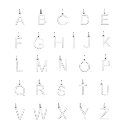 Silver Initial Letter Necklace
