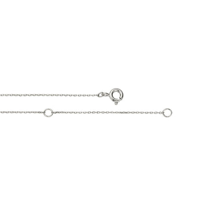 Solid White Gold Miniature Initial Letter Bracelet