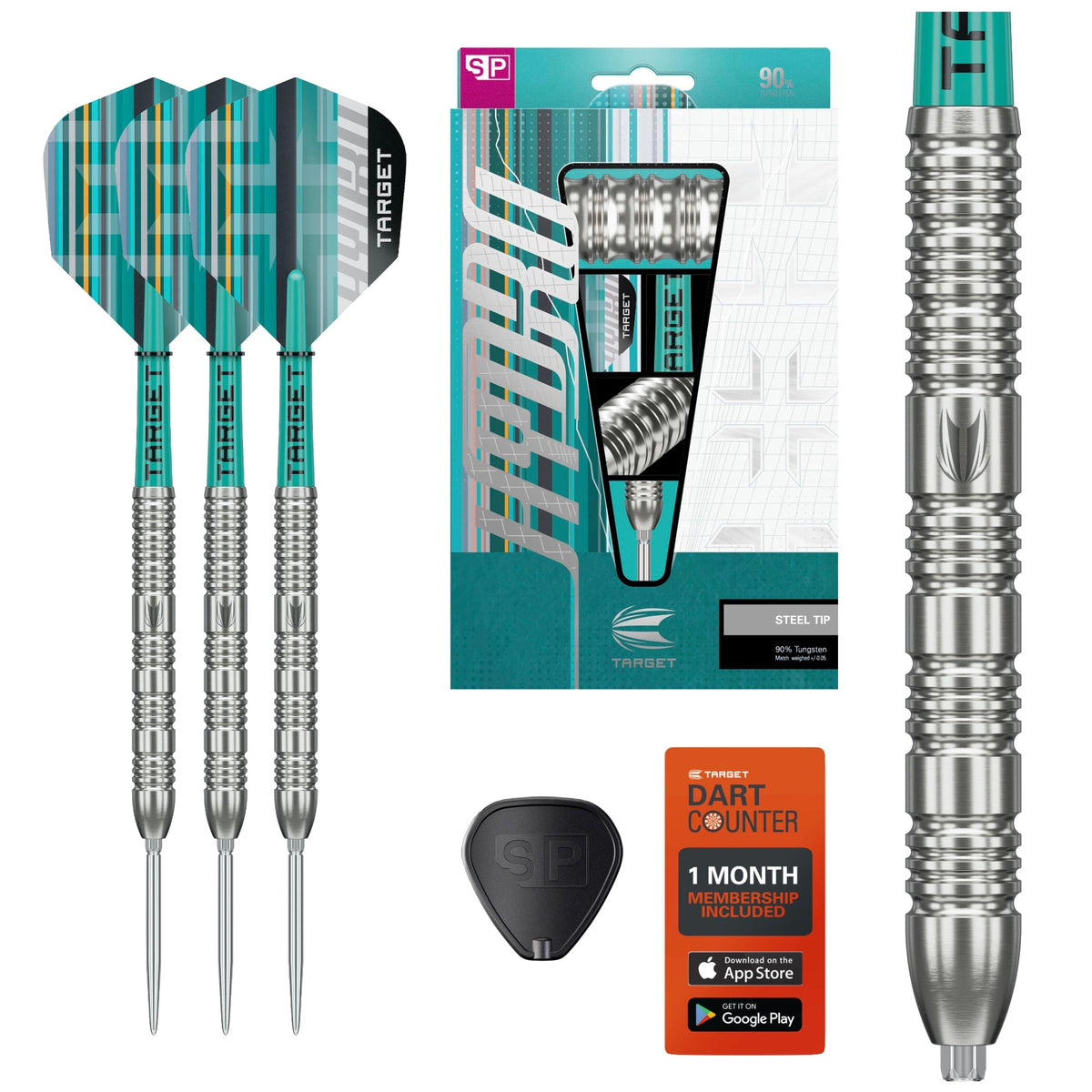 TARGET - 23g - Hydro SP 02 - Steel Tip Swiss Point - 90% Tungsten Darts
