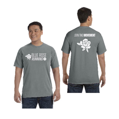 Blue Rose Running - Adult Unisex Heavyweight T-Shirt (C1717)