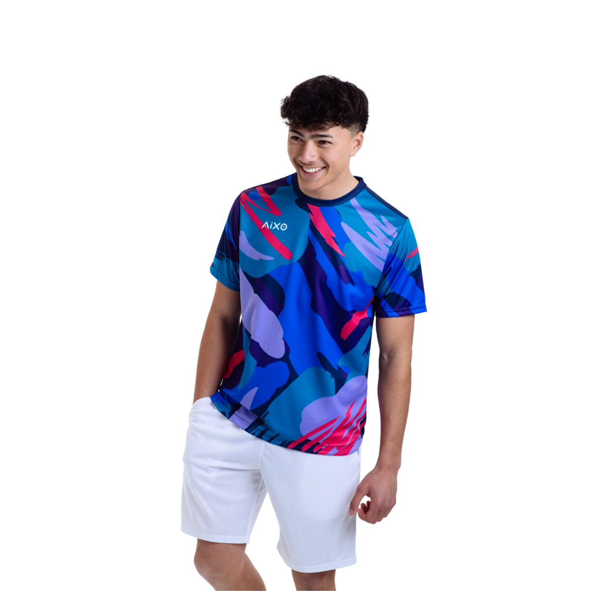 Aixo Abstract T-Shirt Mens (Multicolour Dark)