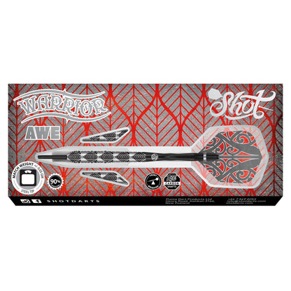SHOT - Warrior Awe Steel Tip Darts - 90% Tungsten - 24g