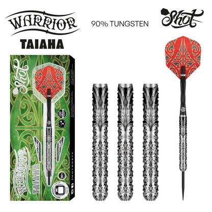 SHOT - Warrior Taiaha Steel Tip Darts - 90% Tungsten - 23g