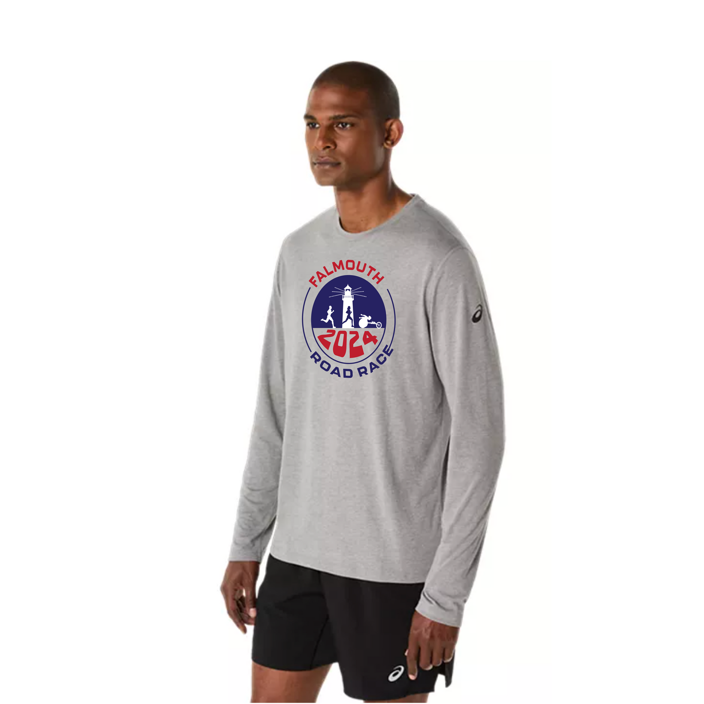 ASICS Men's Falmouth Road Race 2024 PR Long Sleeve Triblend Tee (2011D378-020) FRR31-24 (POS)