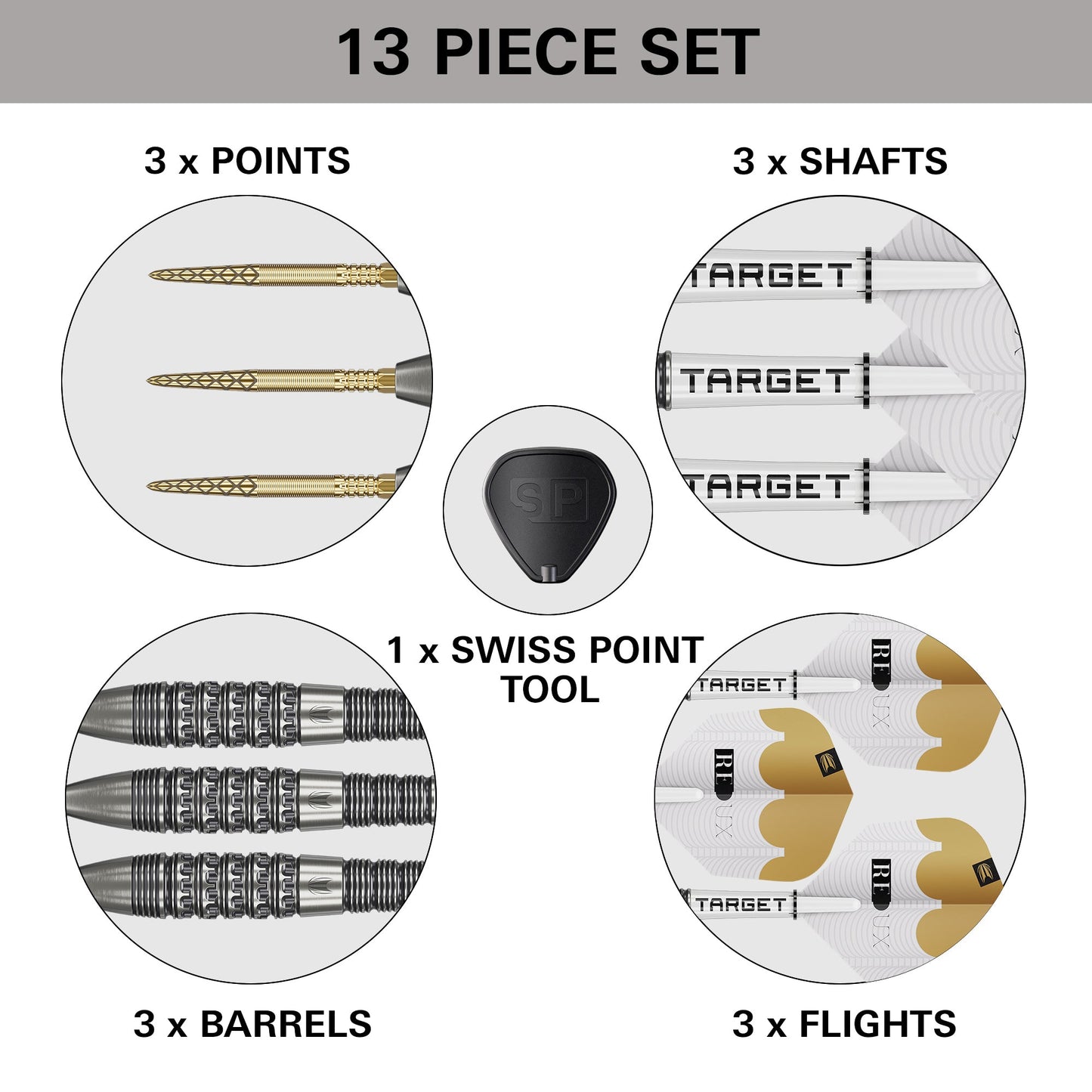 TARGET - 24g - Redux SP 02 - Steel Tip Swiss Point - 90% Tungsten Darts