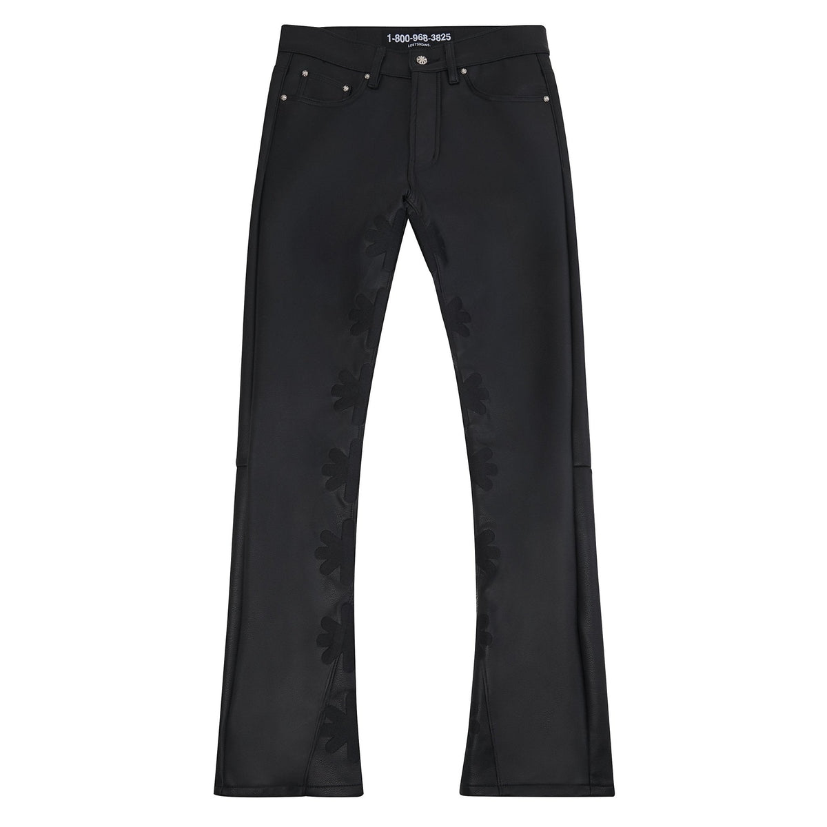 Black on Black Leather Pant