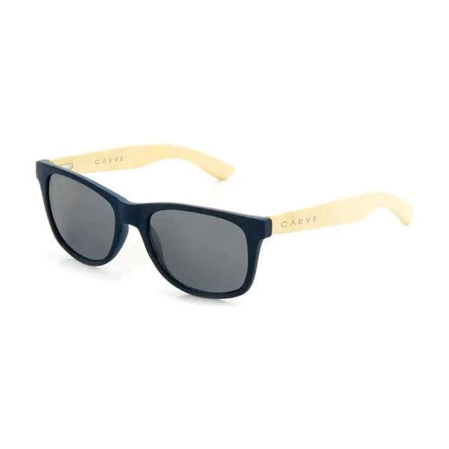 Carve Bondi Navy Bamboo Grey Sunglasses