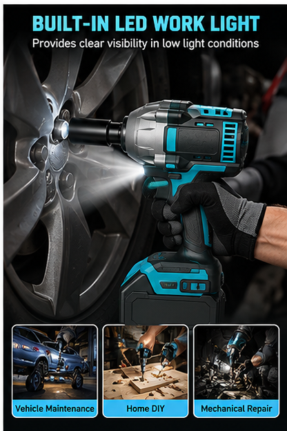 Cordless Impact Wrench Kit For Fast Repairs & DIY Projects