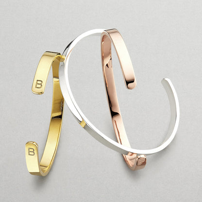 Gold Thick Engraved Bangle