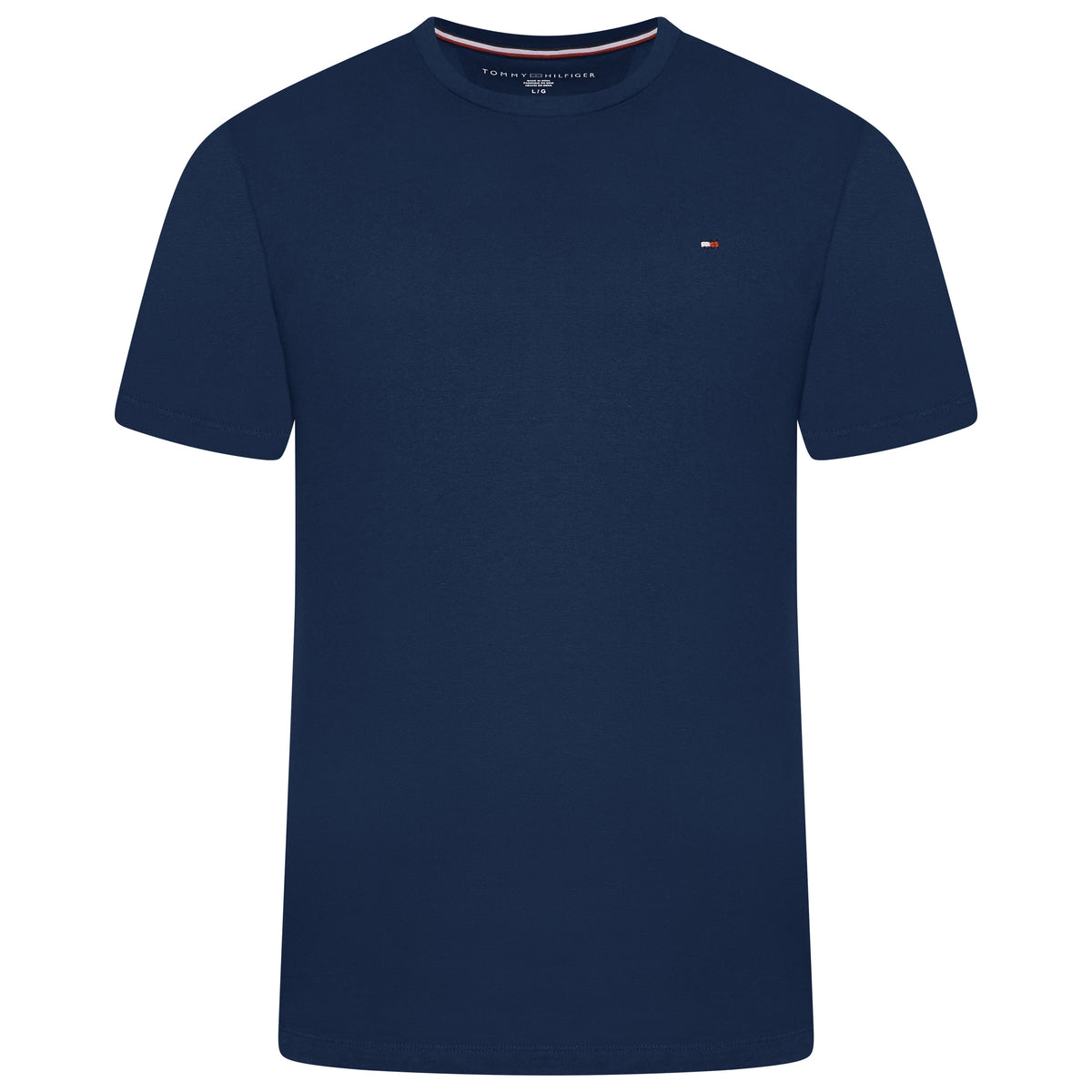 Tommy Hilfiger Flag Embroidery Fitted Crew Neck T-Shirt