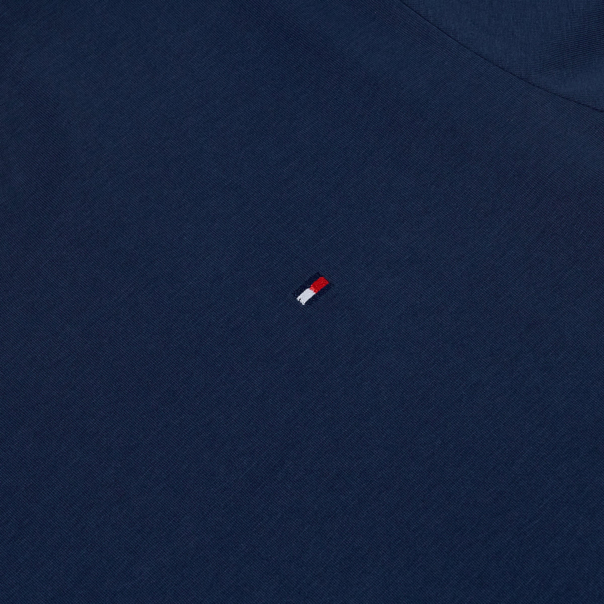 Tommy Hilfiger Flag Embroidery Fitted Crew Neck T-Shirt