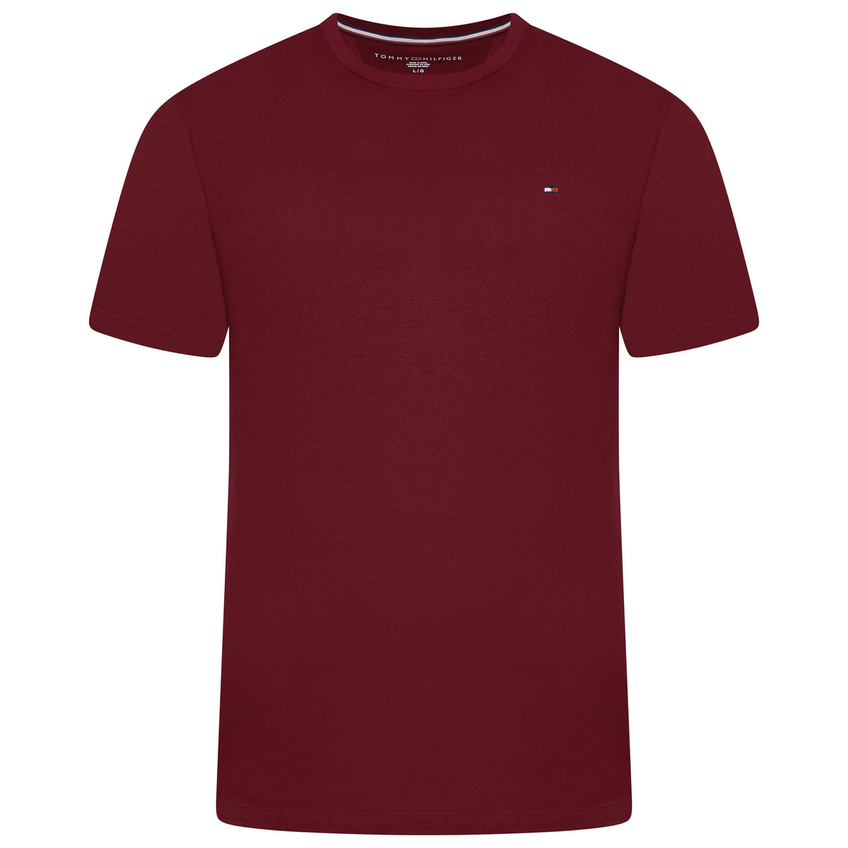 Tommy Hilfiger Flag Embroidery Fitted Crew Neck T-Shirt
