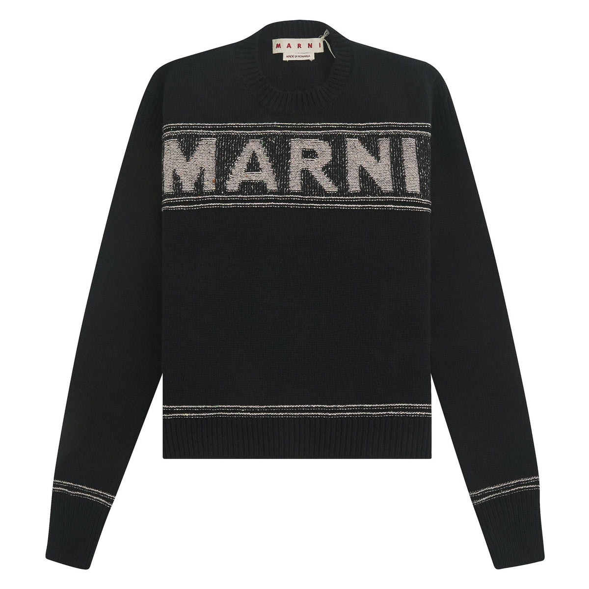 Roundneck Logo Sweater | Black